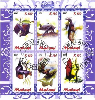 Fledermaus-Briefmarkenset Malawi  Detail
